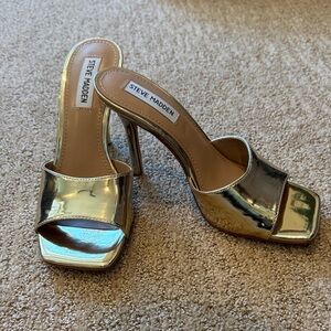 Steve Madden Metallic Gold Heels Size 7.5
